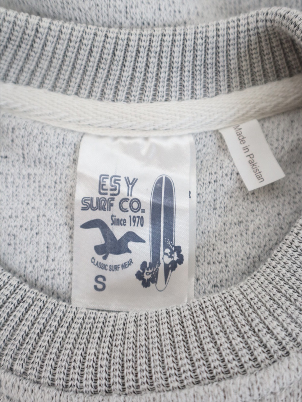 Boston Massachusetts Crewneck Sweater - Light Gray Collegiate Style - Picture 3 of 4